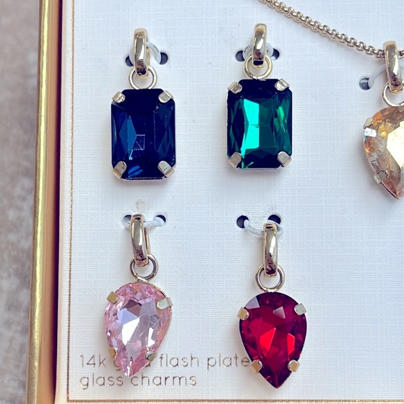 Brand New Unwritten 14K Gold Flash Plated Interchangeable Charm Necklace Set - Picture 4 of 14